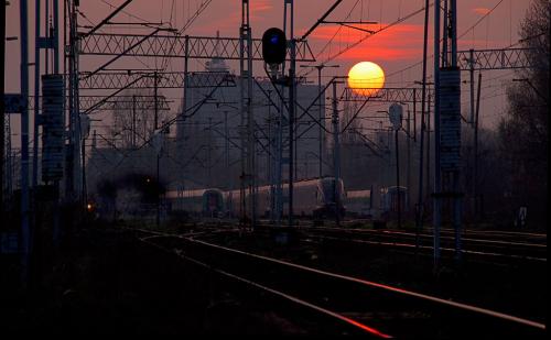 Zachód słońca nad "Fabryką"