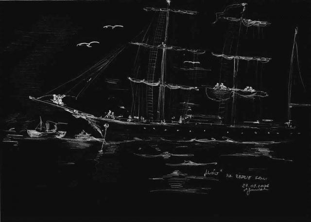 "Lwów" na redzie Gdyni